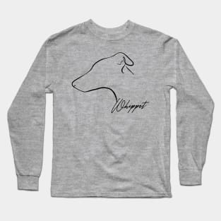 Whippet profile dog lover Long Sleeve T-Shirt